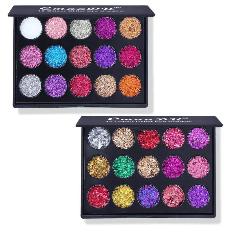 15 Colors Shimmer Glitter Eyeshadow Makeup Palette