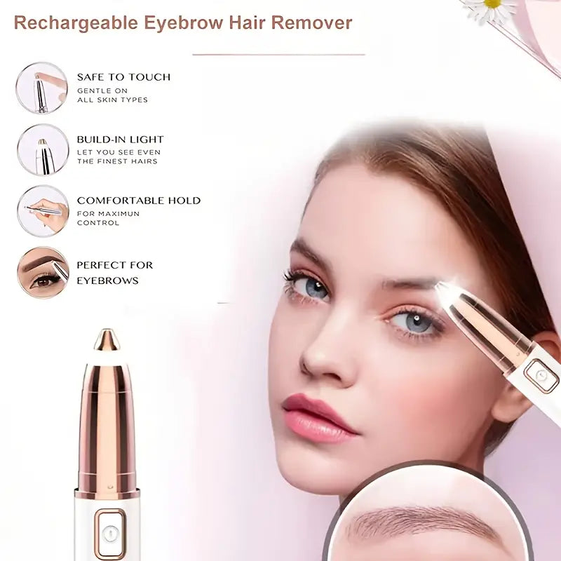 Portable & Rechargeable Painless Eyebrow Hair Remover