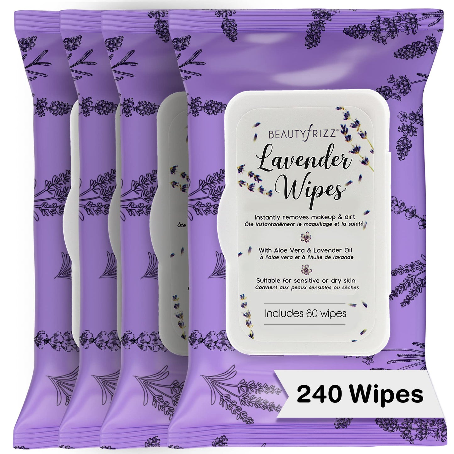 BeautyFrizz Lavender Face Wipes